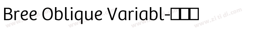 Bree Oblique Variabl字体转换